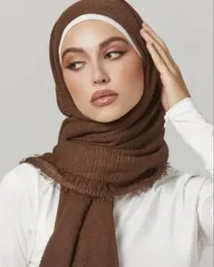 連休限定セール 新品 ブラウン ヒジャブ ストール スカーフ ドバイhijab