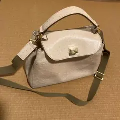 【美品】値下げアタオ/オーストリッチ/2way/ハンドバッグ/レザー