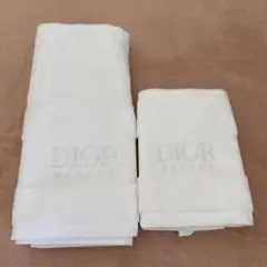新品未使用　DIOR タオルセット 2枚 ノベルティ　大判　フェイスタオル