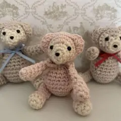 【ハンドメイド】テディベア⭐︎手のひらサイズ⭐︎ピンク