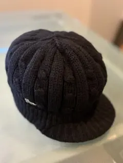 Lacoste ケーブル編み ニットキャップ 黒