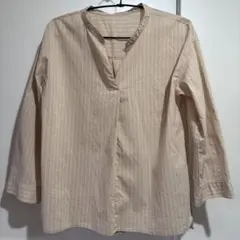 Natural beauty basic ストライプ ベージュ シャツ M