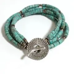 smbati サンバティ 4連ターコイズブレスレット シルバーのサムネイル