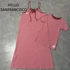 HELLO.SANFRANCISCO キャミソールワンピース 2点セット ピンク