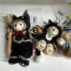 Disneyディズニーシー 黒猫 ダッフィー ぬいぐるみバッジ ぬいバ