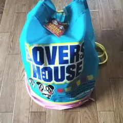 ナップサック 下部収納付き ブルー