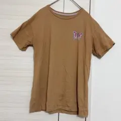 wonder nation ブラウン Tシャツ 【XL】半袖 蝶