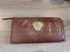 良品✨アタオ スリモ パレット パイソン L字ファスナー 長財布 ヘビ柄 