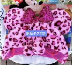 ディズニー　ヒョウ柄　ピンク　ファンキャップ