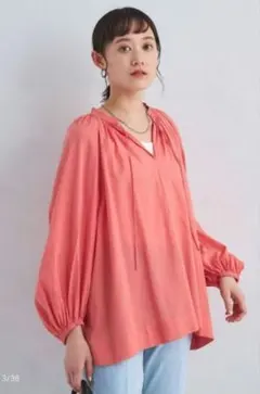 ユナイテッドアローズ グリーンレーベル☆ボリュームスリーブチュニックブラウス