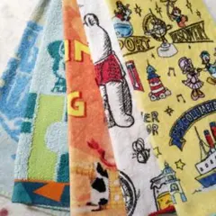 タオルハンカチ(DISNEY)(中古品)(5枚)