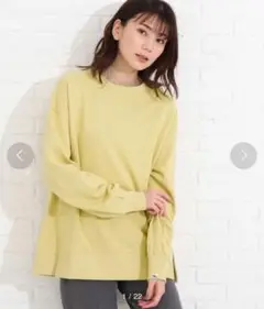 SHOO・LA・RUE USAコットン サイドスリットスウェット L