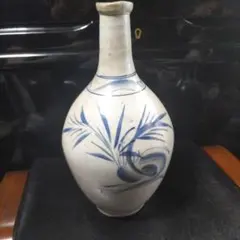 染付 徳利 時代物 陶器 花瓶 昭和 レトロ アンティーク 古伊万里