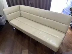 ニトリ MB11 ソファ 本革 ベージュ 1人用 - メルカリ