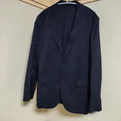 UNIQLO 感動ジャケット　ウールライク　ネイビー　紺　スリムフィット　M