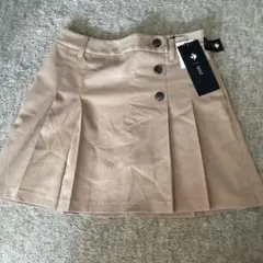 DESCENTE デサントゴルフ　ベージュ プリーツスカート 新品未使用タグ付き