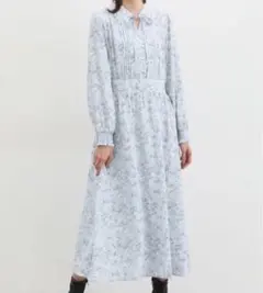 ボウタイワンピース ロングワンピース