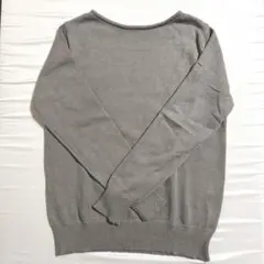 pierrot プレミアムカシミヤタッチニット ボートネック M グレージュ