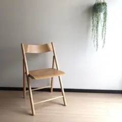 【美品】無印良品　天然木　ブナ材　折りたたみ　チェア　イス　椅子