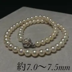 鑑別付/大珠8.5-9mmあこや本真珠パール ネックレス 照り強オーロラ干渉
