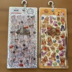 《正規品》ディズニー プーさん 101匹ワンちゃん プチドロップステッカー