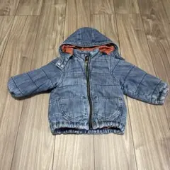 デニム風フード付きジャケット