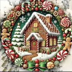 クリスマス ジンジャーブレッドハウス 木製ウェルカムボード