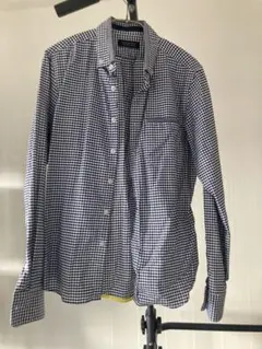 ナノユニバース　ボタンダウンシャツ　ギンガムチェック　サイズS