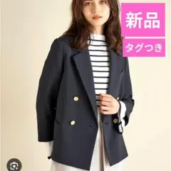 新品♥ミラオーウェン◆金釦ダブルブレザー 紺ブレ ゴールドボタン ネイビー