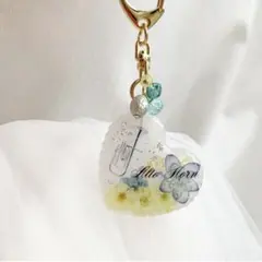 【4171】シルバーアルトホルン レジンキーホルダー 吹奏楽キーホルダー ハートのサムネイル