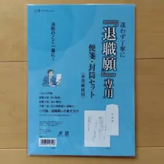 退職願専用 便箋・封筒セット B5版 奉書紙 書き方付 プリンタ使用可 新品