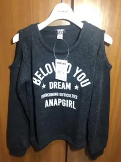 ANAP、アナップ、kids、キッズ、ニット、長袖、ブラック、