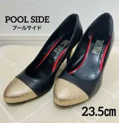 POOL SIDE バイカラーパンプス　23.5㎝ ヒール約8㎝