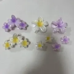 新品未使用 プルメリアヘアクリップ フラワークリップ プルメリア