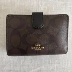 COACH 二つ折り財布 ブラウン