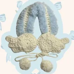 【最終値下げ】天使の羽　イヤーマフ　ヘッドドレス　ハンドメイド　ウィッシュコア