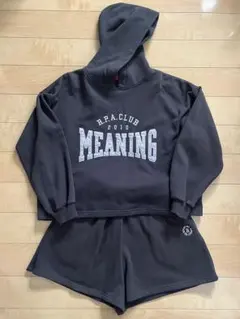 レピピアルマリオ　スウェットセットアップ　チャコールグレー　M 150 ロゴ