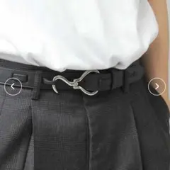 グラベラ　フェイクレザーフックベルト