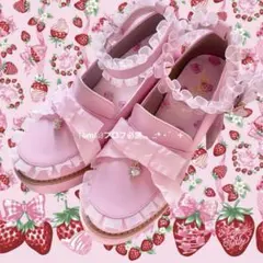 Angelic Pretty系♡ロリータパンプス♡レースフリルリボンピンク♡のサムネイル