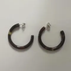 べっ甲 フープピアス