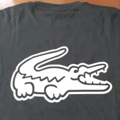 ラコステ バックロゴプリント長袖Tシャツ ロンT US XL FR6 チャコール