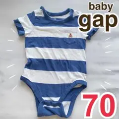 baby GAP ギャップ　70 ロンパース ベビー服 半袖ロンパース　ボーダー
