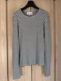 【48】Maison Margiela 10 ボーダー 長袖 カットソーのサムネイル