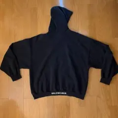 BALENCIAGA SS23 ロゴヘム パーカー ブラックのサムネイル