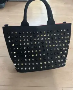 スタッズ装飾トートバッグ 黒
