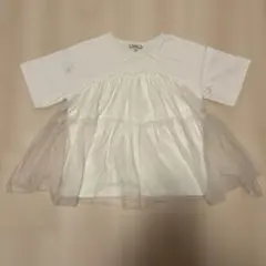 niko and… チュール付きクルーネックTシャツ ホワイト M