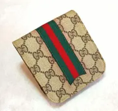 オールドグッチ シェリーライン 二つ折り財布