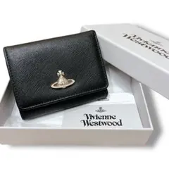 【美品】 Vivienne Westwood 三つ折り財布 がま口 オーブ 黒