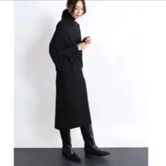 【極美品】Soeur7 ウエスト切替ニットワンピース 黒 M ワンピ
