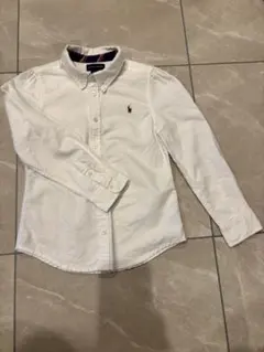 ラルフローレン　キッズ 120 白　ボタンダウンシャツ